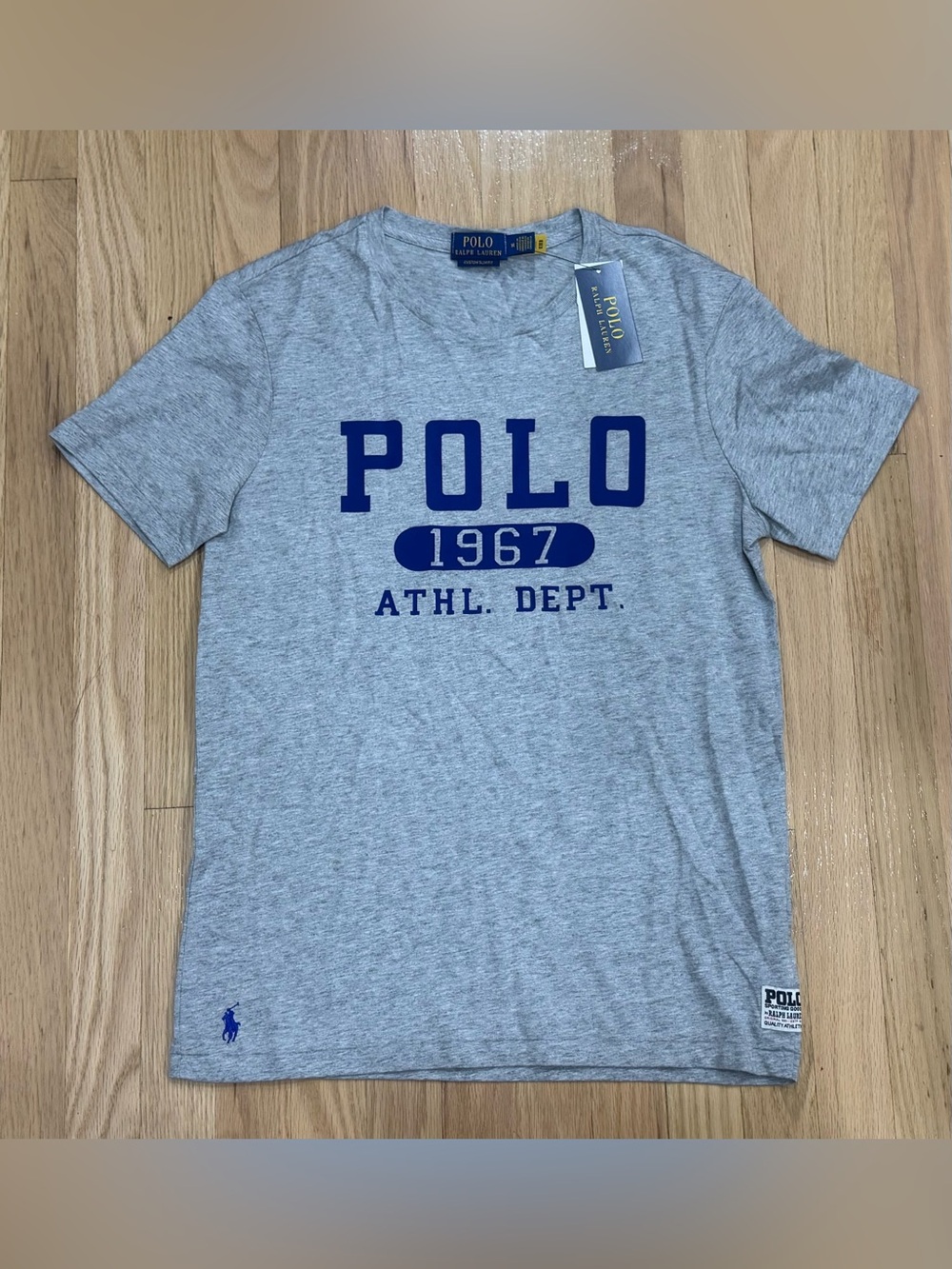 Polo Ralph Lauren Men’s Custom Slim Fit RL 1967 Print T-Shirt Tee Gray NWT M-XL